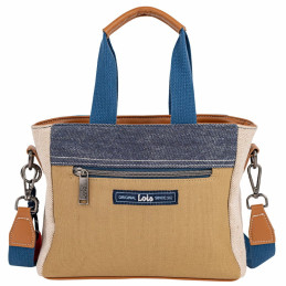 Bolso Mano/Bandolera Lois Aveyron azul bolsillos con cremallera