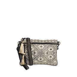 Bolso Clutch Geométrico Tantrend – Natural y Negro online