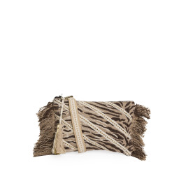 Bolso Clutch animal Print Tantrend – Marrón con Flecos
