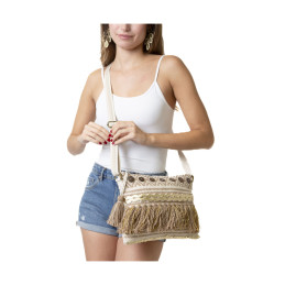 Bolso Clutch Tantrend – Natural con Botones Flecos primavera verano 2026