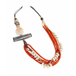 Collar Largo Tribal Tantrend Naranja  verano 2026