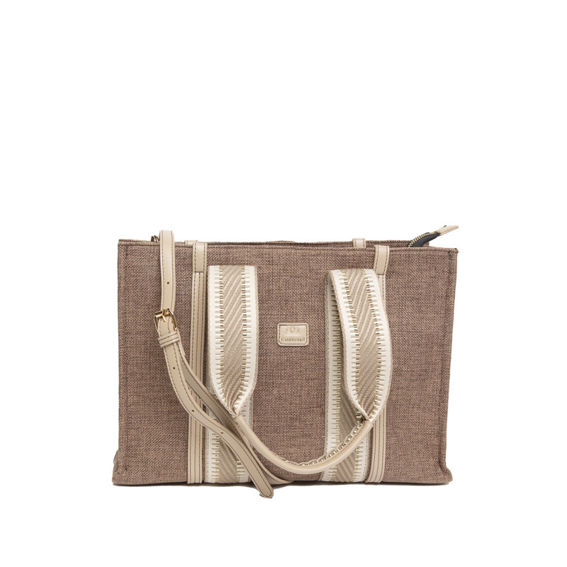 Bolso Shopping Tantrend Marrón y Dorado primavera verano 2026