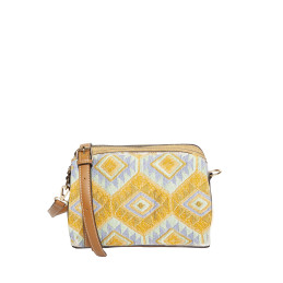 Bolso Bandolera Tantrend Suave Ocre Multicolor con bolsillos y cremallera