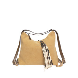 Bolso-Mochila Tantrend Antelina Beige con Print primavera verano