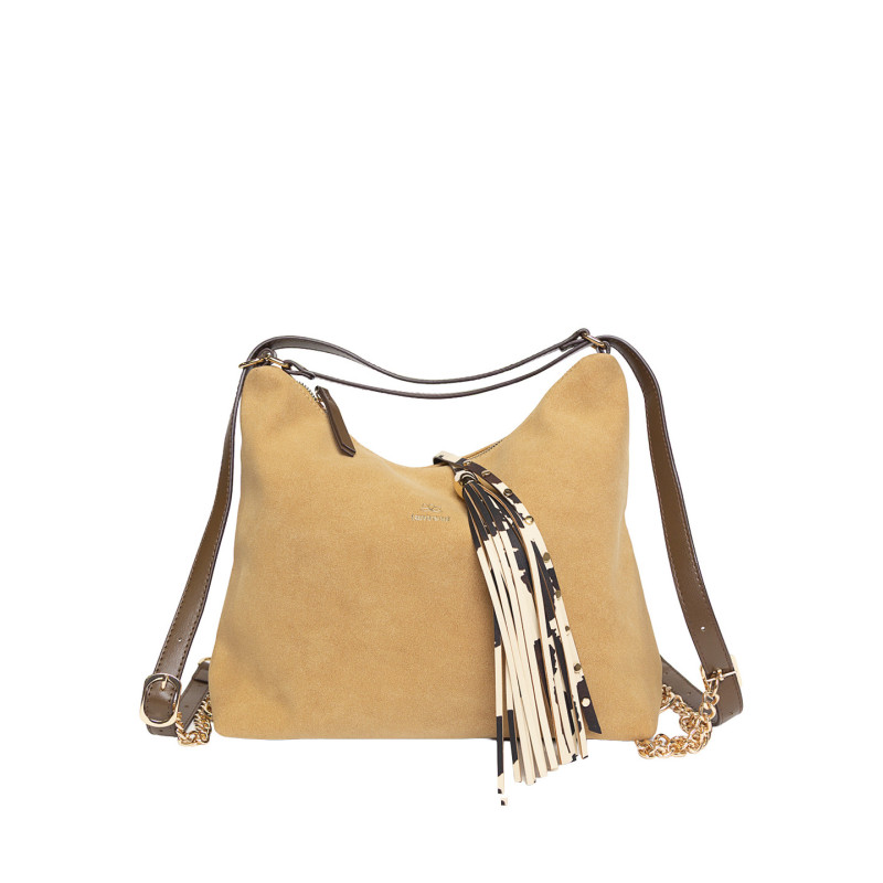 Bolso-Mochila Tantrend Antelina Beige con Print primavera verano