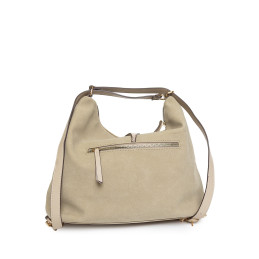 Bolso-Mochila Tantrend Natural Detalle Snake Print bolsillos con cremallera