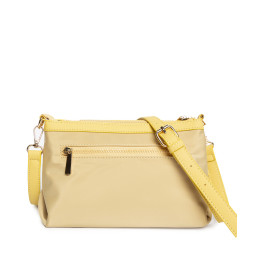 Bolso Bandolera Nylon Tantrend Amarillo bosillos cremalleras