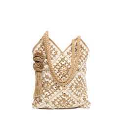 Bolso Shopping Rafia Calada Tantrend Beige  nueva colección 2026
