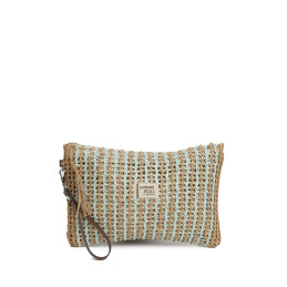 Neceser Multiusos de Rafia Tantrend Beige/Azul verano 2026