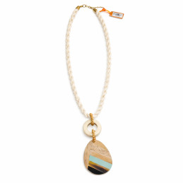 Collar de Hilos trenzados Tantrend Óvalo Resina Azul