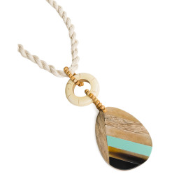Collar de Hilos Tantrend Óvalo Resina Azul primavera verano