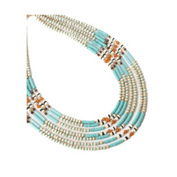 Collar corto Tantrend multi Turquesa/Arena/Tierra de mujer