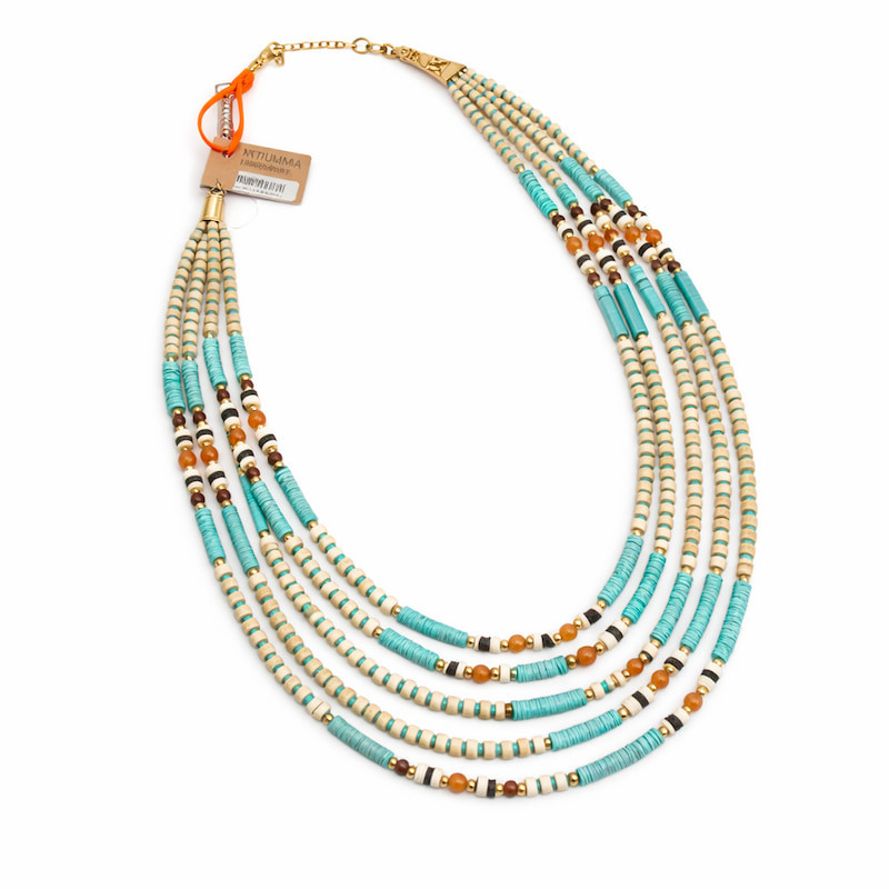 Collar corto Tantrend multi Turquesa/Arena/Tierra