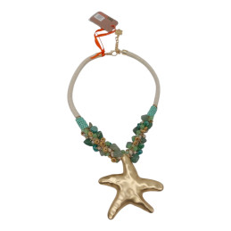 Collar Estrella de Mar Tantrend Turquesa y Dorado