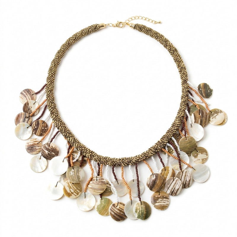 Collar Rocalla y Conchas Tantrend Tonos Naturales nueva temporada