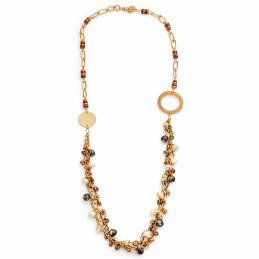 Collar Largo Tantrend Nácar y Crochet multicolor buen precio