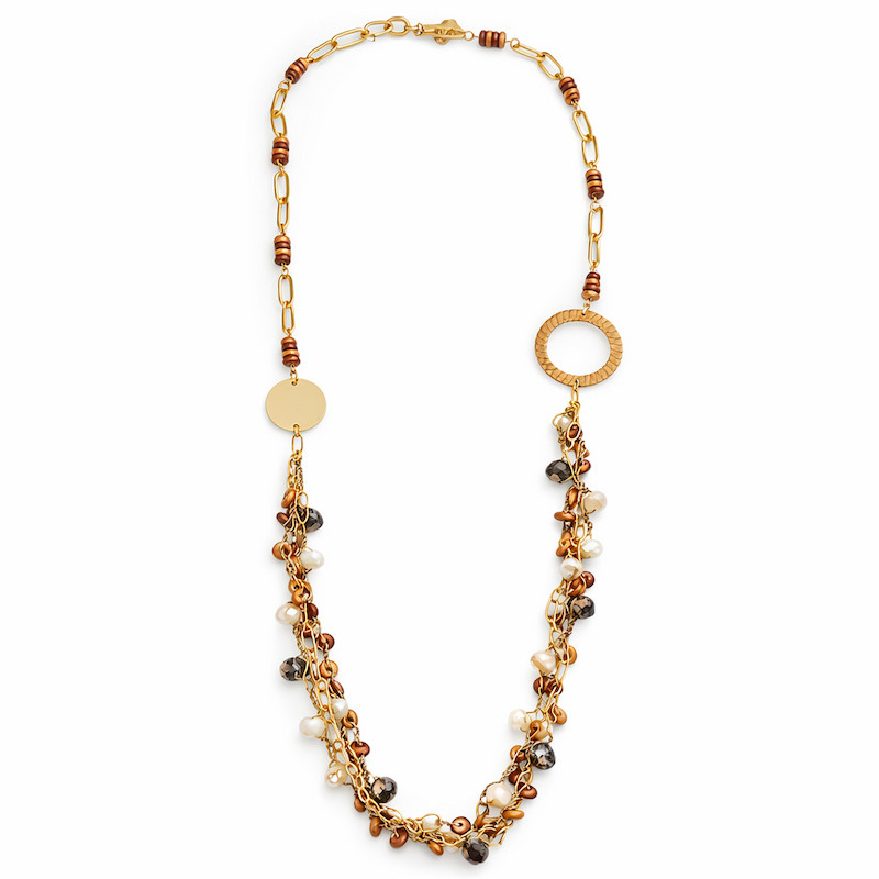 Collar Largo Tantrend Nácar y Crochet multicolor buen precio
