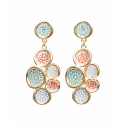Pendientes Colgantes Tantrend Círculos Calados multicolor