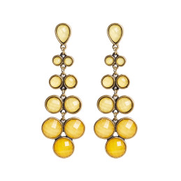 Pendientes Largos Tantrend Cristales Amarillos articulados