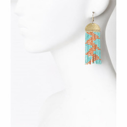Pendientes Tantrend Diseño Étnico Turquesa/Naranja nueva colección