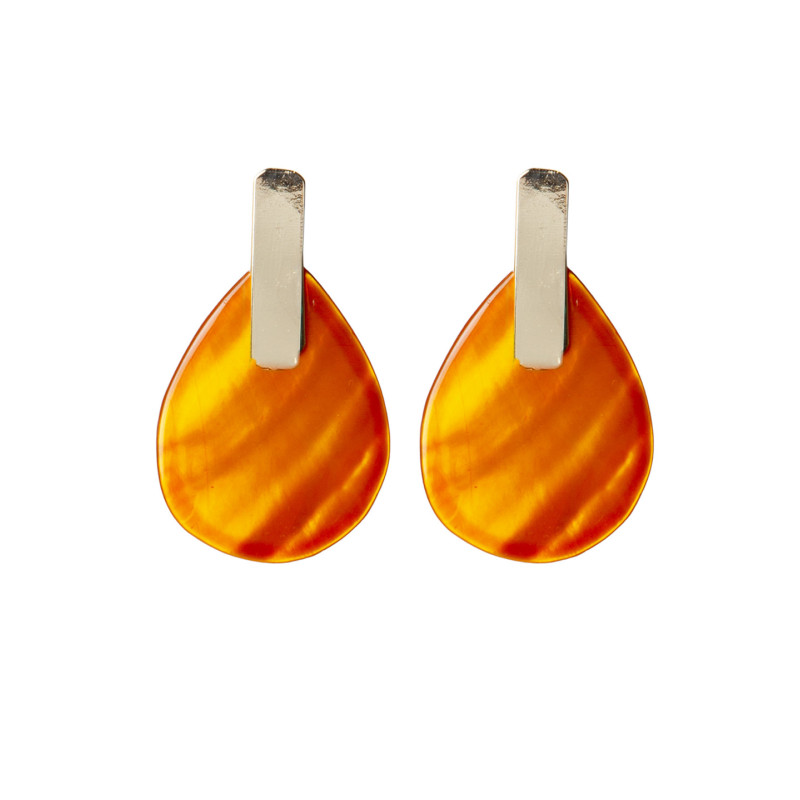 Pendientes Ovales Tantrend Naranja Brillante primavera verano 2026