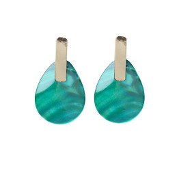 Pendientes Tantrend – Turquesa y Metal medianos