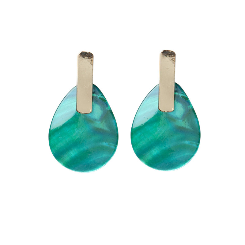 Pendientes Tantrend – Turquesa y Metal medianos