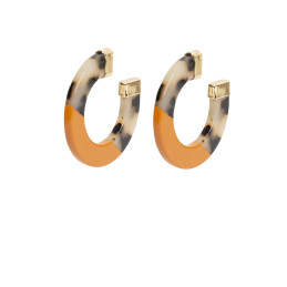 Pendientes Aro Tantrend Acabado Animal y Naranja
