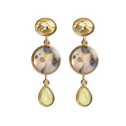 Pendientes Largos Tantrend – Amarillo y Cristal de mujer