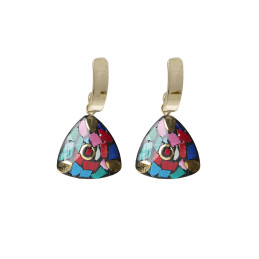 Pendientes triangulares Tantrend Chips Multicolor de mujer