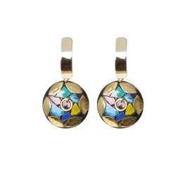 Pendientes Redondos Tantrend  de Chips Multicolor