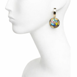 Pendientes Redondos Tantrend  de Chips Multicolor de chica