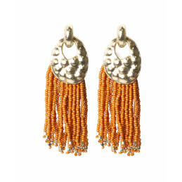 Pendientes Metal y Rocalla Tantrend Naranja nueva temporada