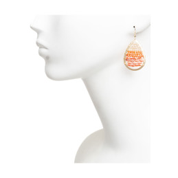 Pendientes de Lágrima Hippie Tantrend Naranja de chica