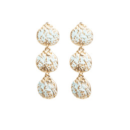 Pendientes de Metal Tantrend Dorado y Azul Suave