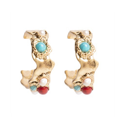 Pendientes de Semi Aro Tantrend – Dorado Mate de mujer