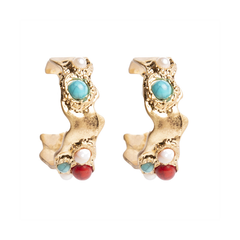 Pendientes de Semi Aro Tantrend – Dorado Mate de mujer
