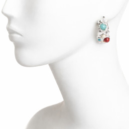 Pendientes de Semi Aro Tantrend Plateado de mujer