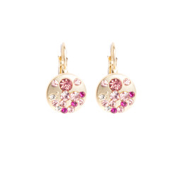 Pendientes Tantrend Dorado Mate y Rosas cierre omega