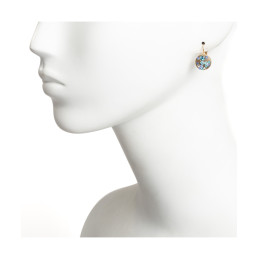 Pendientes Tantrend Dorado Mate y Azules primavera verano mujer