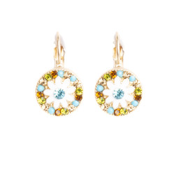 Pendientes Circulares Tantrend en Dorado Mate con cristales