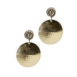 Pendientes Circulares Tantrend Texturado Oro Viejo de mujer