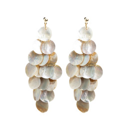 Pendientes Tantrend Cascada Discos Color Natural