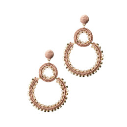 Pendientes de Crochet Tantrend Doble Aro en Marrón primavera verano 2026