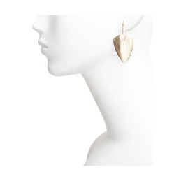 Pendientes Hoja Texturada Tantrend Dorado y Nácar de mujer
