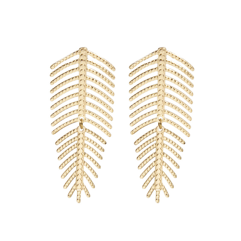 Pendientes de Flecha Articulada Tantrend Dorado en acero