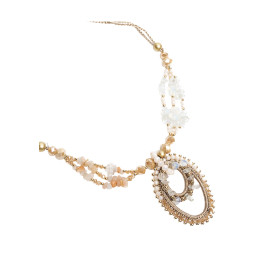 Collar Crochet y Piedras Tantrend Natural y Dorado a buen precio