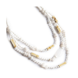 Collar Largo Triple Tantrend Orgánico Marfil primavera verano mujer