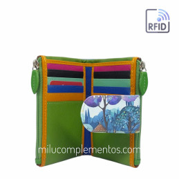 Cartera Belmonte Pájaro Azul Fantasía Piel pequeña 2026