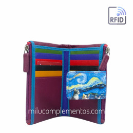 Cartera billetera Belmonte Gatos Cielo Estrellado pequeña